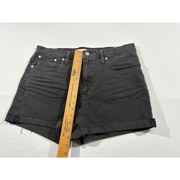 Madewell Shorts Women High Rise Denim Dark Grey Vintage Wash Jean Sz 32 NWT - Picture 5 of 13